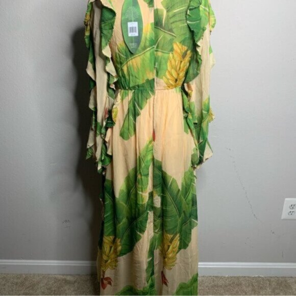 NWT Farm Rio Fresh Banana Maxi Dress - Picture 15 of 17